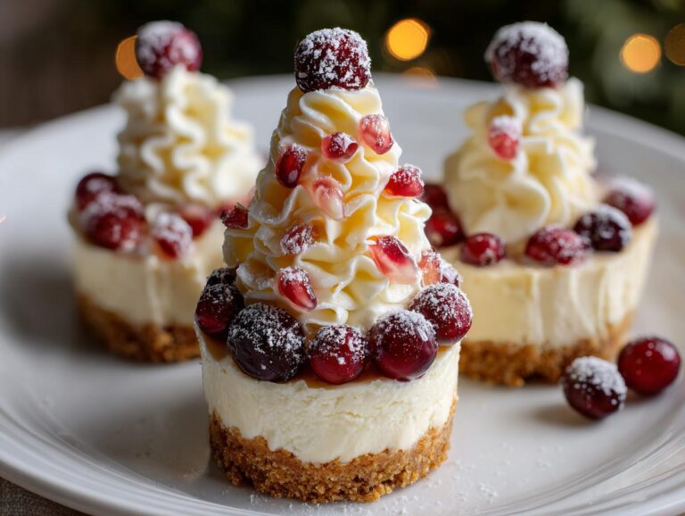 Mini Christmas Cheesecakes