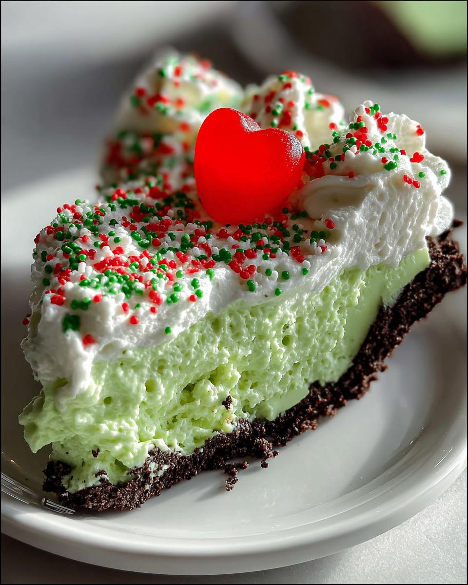 No Bake Grinch Pie - detail 2
