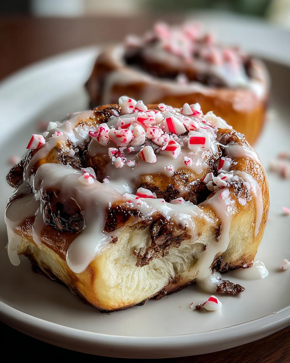 Peppermint Bark Cinnamon Rolls - detail 1