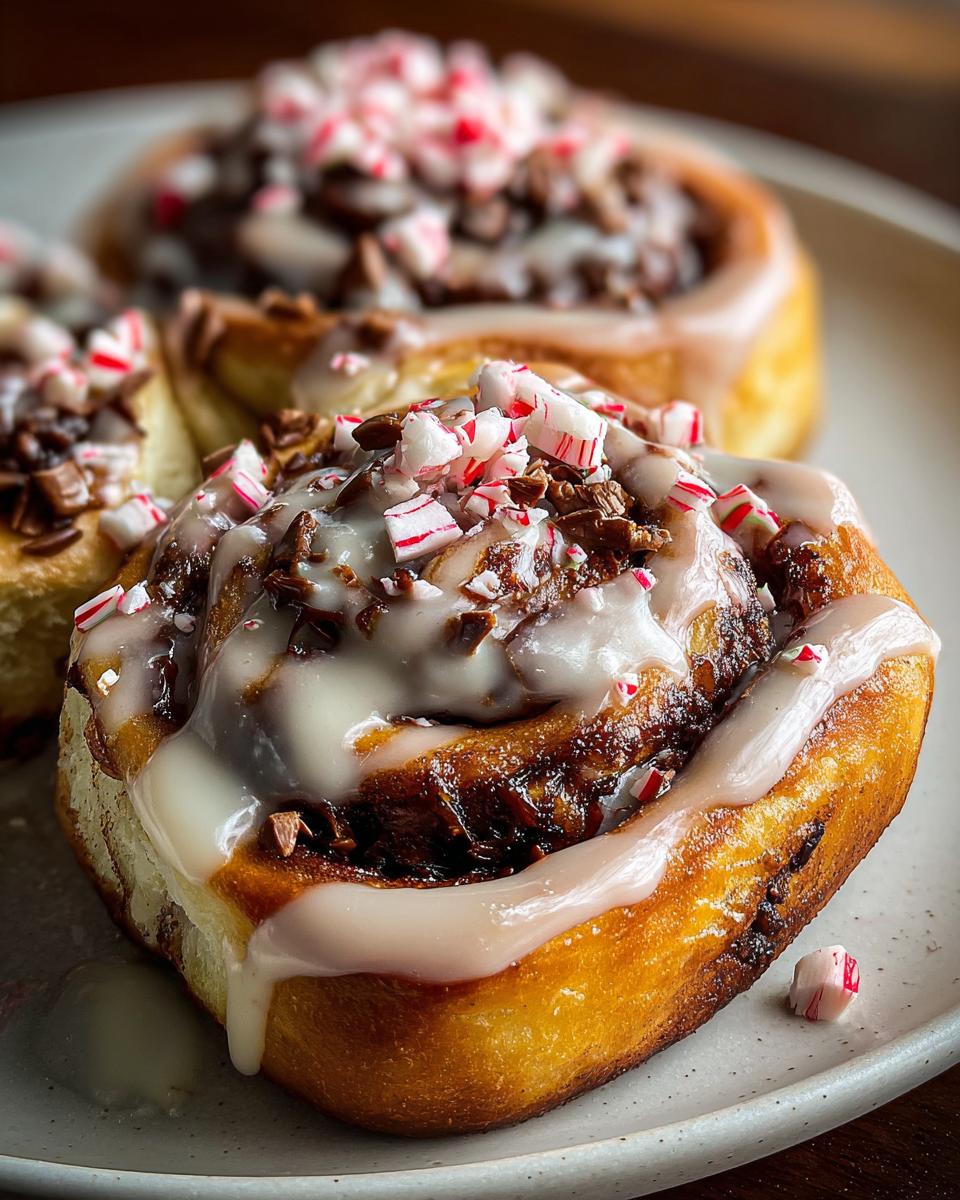 Peppermint Bark Cinnamon Rolls - detail 2