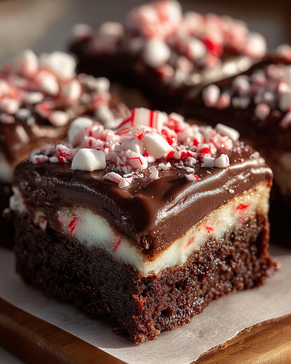 Peppermint Chocolate Brownies - 3-Layer Holiday Magic 5 Peppermint Chocolate Brownies - detail 1