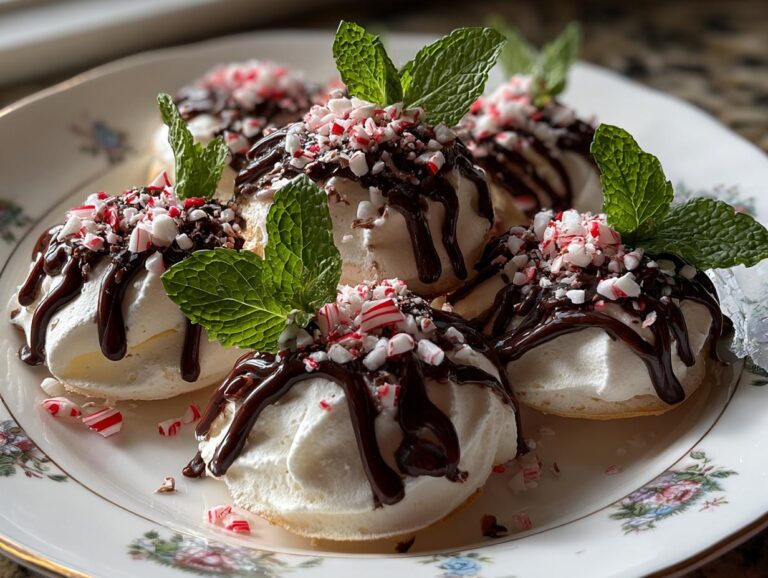 Peppermint Meringue Cookies