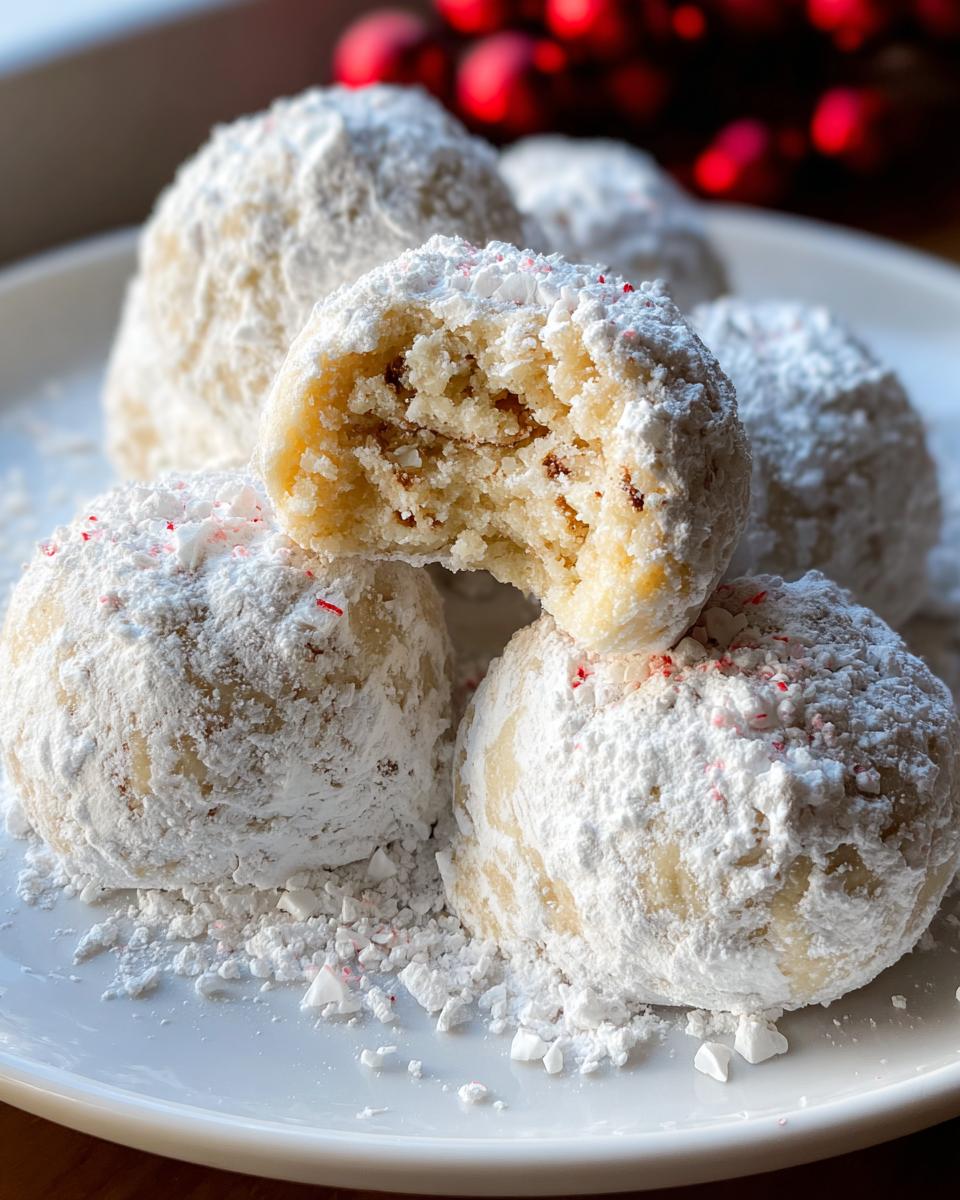 Irresistible Peppermint Snowball Cookies Recipe in 5 Simple Steps 6 Peppermint Snowball Cookies - detail 2