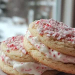 Peppermint Sugar Cookie Sandwiches