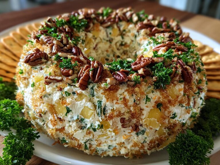 Pineapple Cheese Ball Wreath
