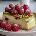 Pistachio Raspberry Cheesecake