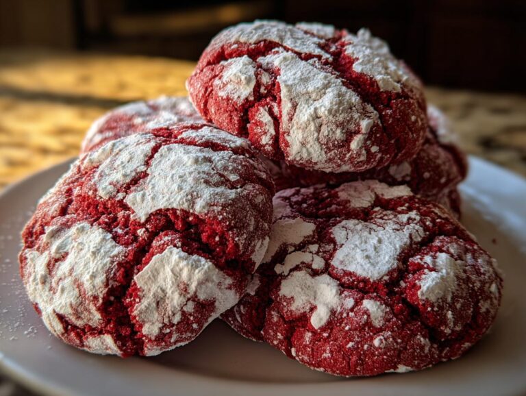 Red Velvet Crinkle Cookies