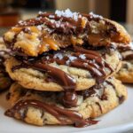 Salted Chocolate Drizzle Cookies