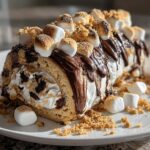 S’mores Cookie Dough Ice Cream Roll