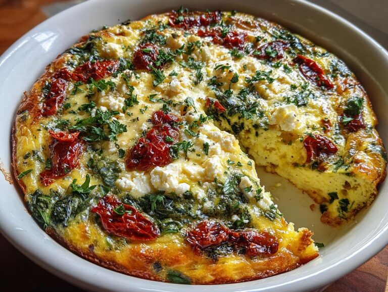 Spinach Feta Egg Bake