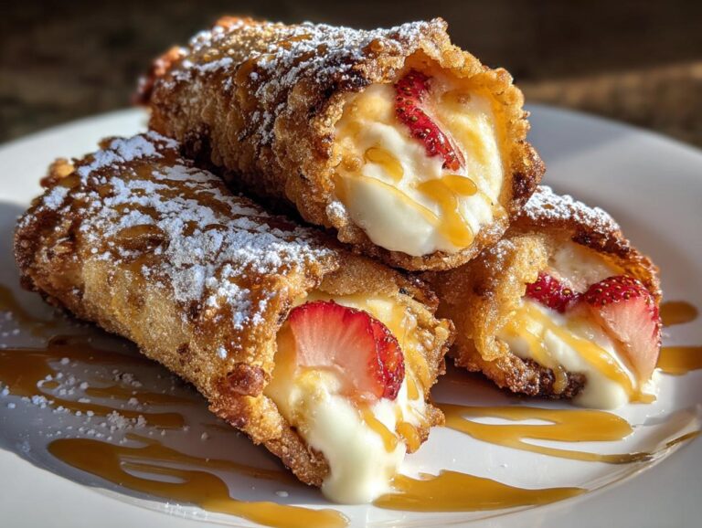 Strawberry Cheesecake Egg Rolls