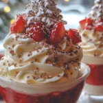 Strawberry Cream Holiday Parfaits layer