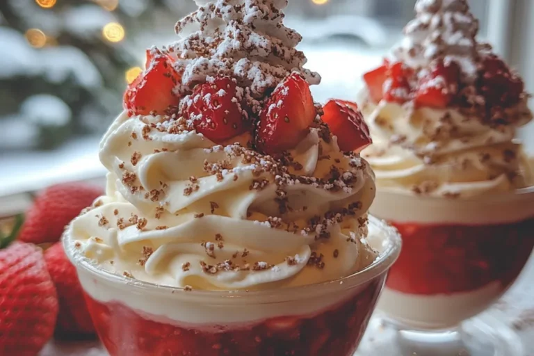 Strawberry Cream Holiday Parfaits layer