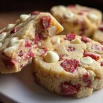 Strawberry White Chocolate Shortbread