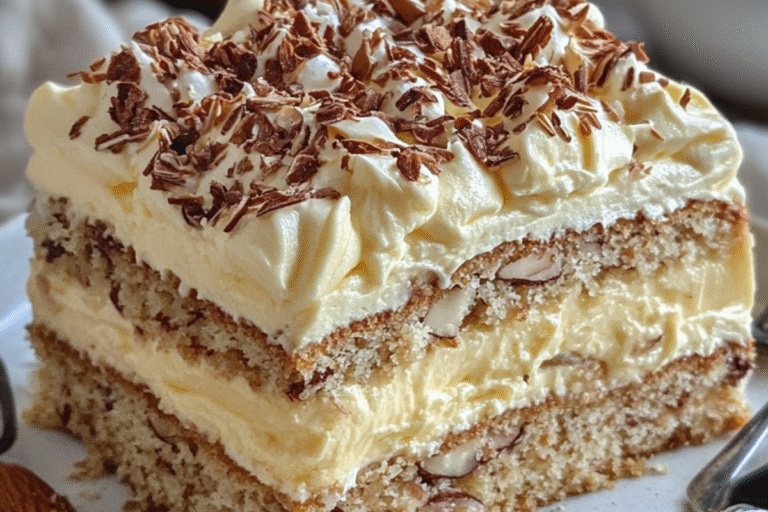 ALMOND CREAM LAYER CAKE