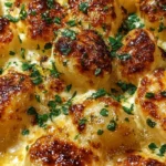 BAKED GNOCCHI WITH CREAMY CHEESE SAUCE
