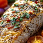 Baked Herb-Crusted Cod with Roasted Vegetables
