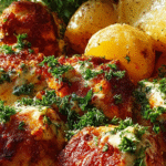 CHICKEN MEATBALLS IN CREAMY HERB SAUCE