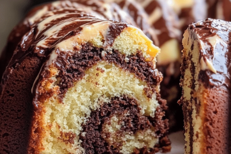 CHOCOLATE VANILLA MARBLE BUNDT CAKE