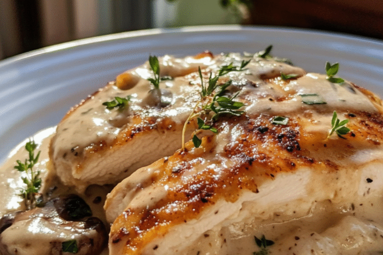 CREAMY MUSHROOM CHICKEN