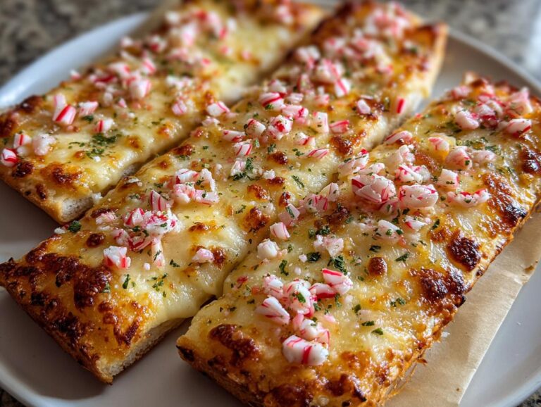Candy Cane Pizza Breadsticks