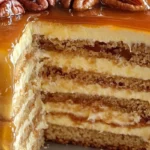 Caramel Pecan Layer Cake