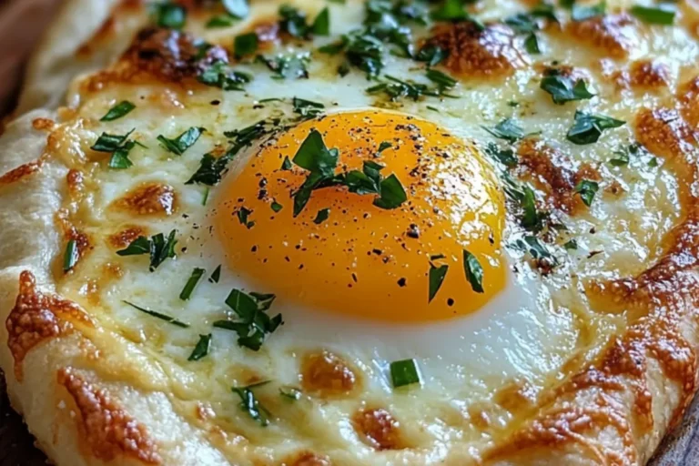 Cheese Boat Bread with Egg