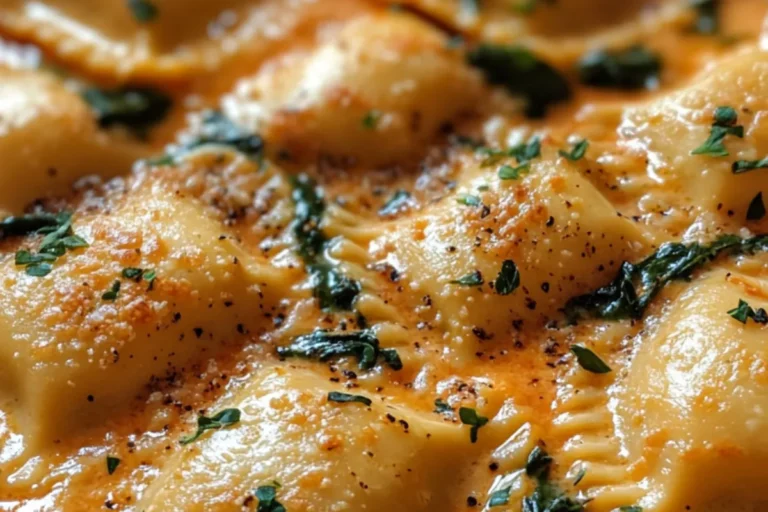 Cheese Ravioli in Creamy Tomato Sauce