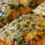 Cheesy Baked Salmon with Spinach & Mashed Potatoes