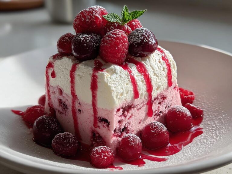 Cherry Raspberry Semifreddo