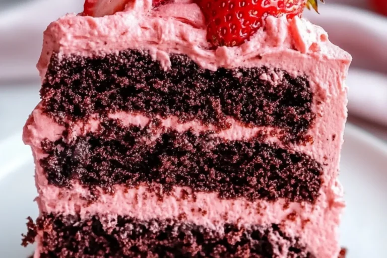 Chocolate Strawberry Layer Cake