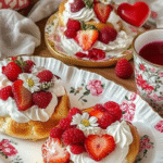 Cream Buns with Whipped Cream and Fresh Berries