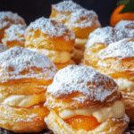 Cream Puffs with Mandarin Oranges