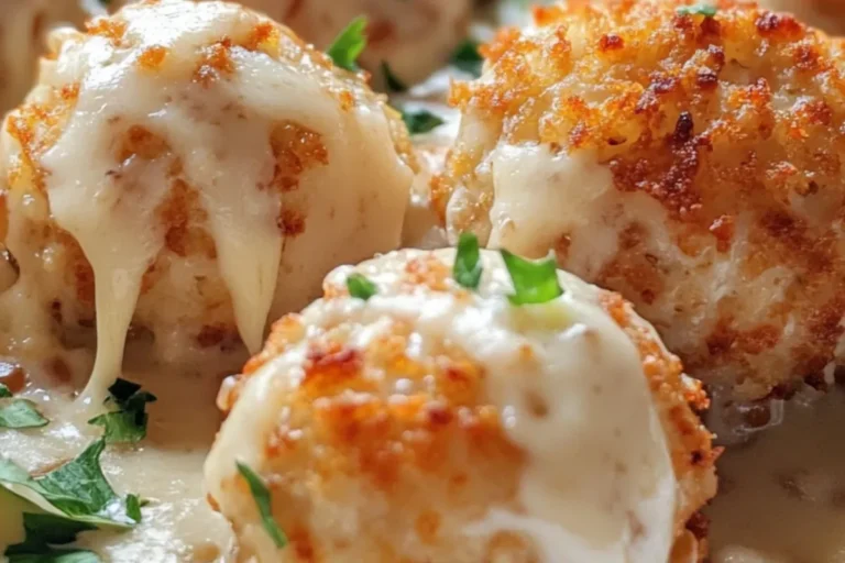 Creamy Baked Chicken Meatballs