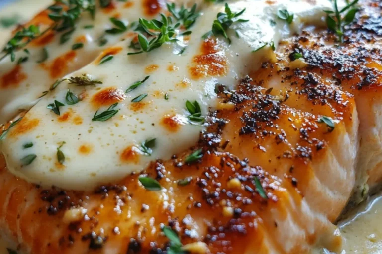 Creamy Garlic Baked Salmon