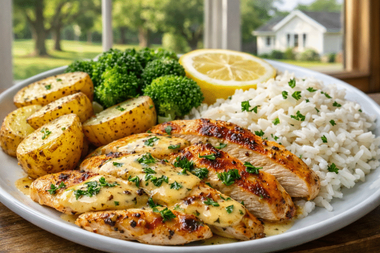 Creamy Lemon Herb Chicken .