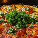 Crispy Chicken in Garlic Herb Butter Sauce .