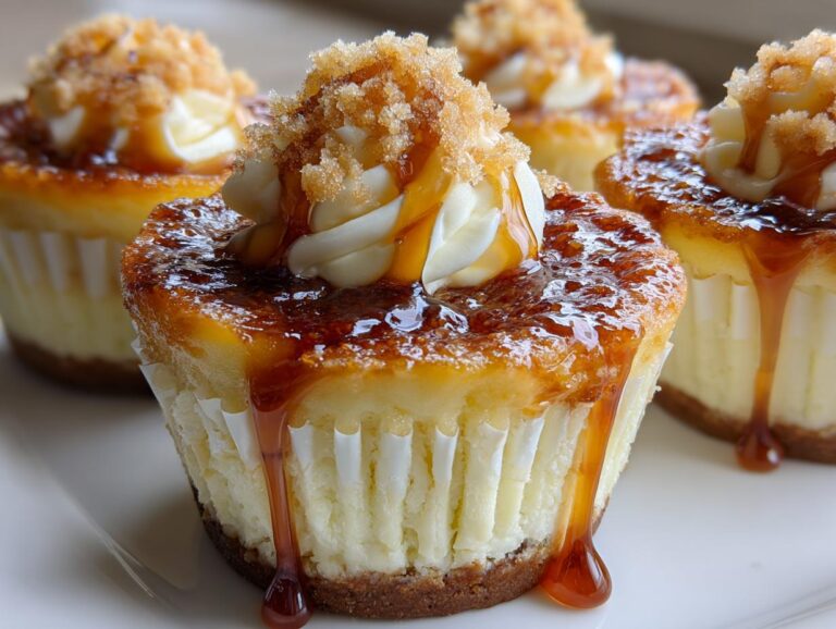 Crème Brûlée Cheesecake Cupcakes