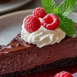 Dark Chocolate Raspberry Cheesecake