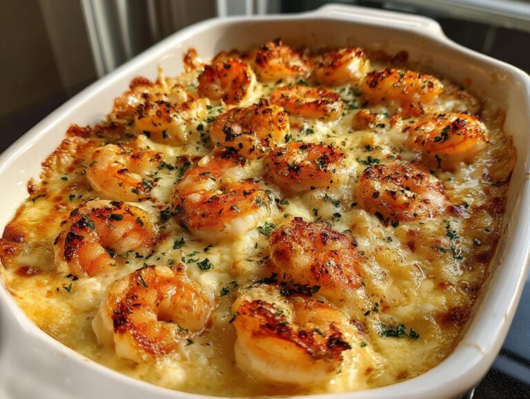 Garlic Parmesan Shrimp Bake