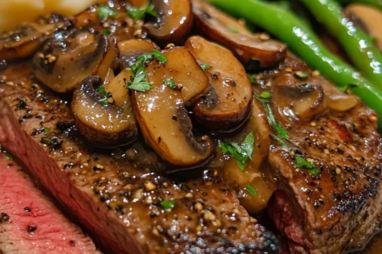 Pan-Seared Steak with Mushroom