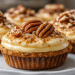 Pecan Caramel Cheesecake Cupcakes