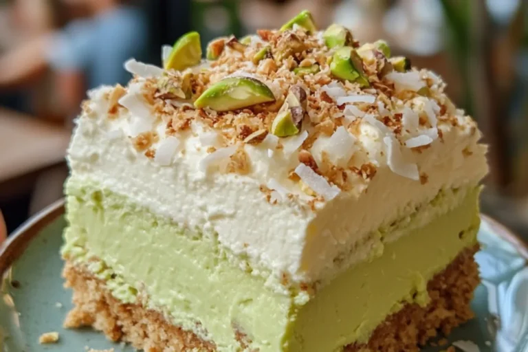 Pistachio Cream Dessert Bar