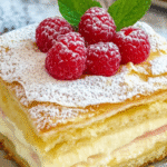 RASPBERRY VANILLA CUSTARD SLICE