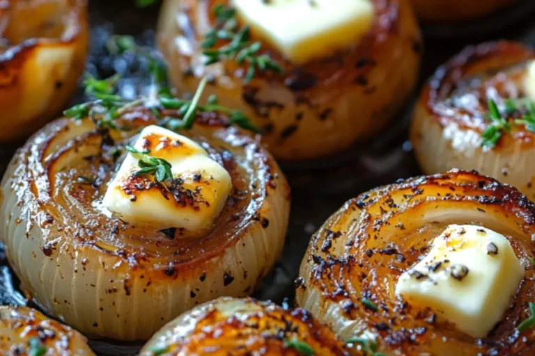 ROASTED BUTTERED ONIONS WITH THYME & PEPPER