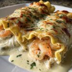 Shrimp Alfredo Roll-Ups