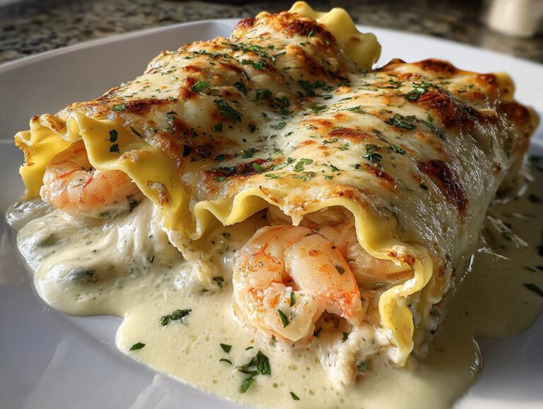 Shrimp Alfredo Roll-Ups