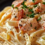 Shrimp Fettuccine Alfredo wraps