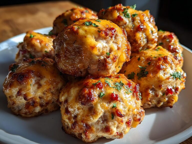 15-Minute Spicy Sausage Cheese Balls - Irresistible Flavor Bombs 2 Spicy Sausage Cheese Balls
