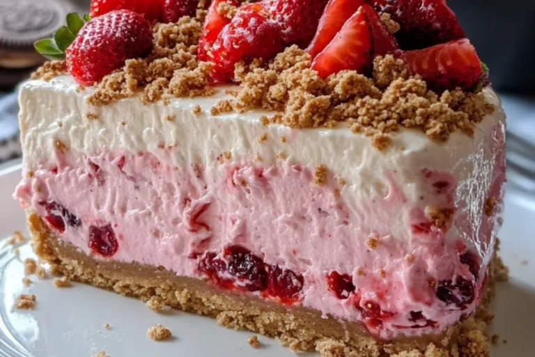 Strawberry Crunch Icebox Cake